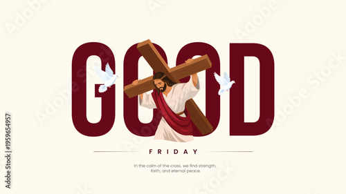 Good Friday Peace of Holy Week Social Media Post, Web Banner, Status, Story