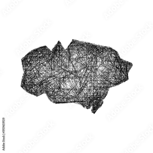 Sketch Cardiff outline map design