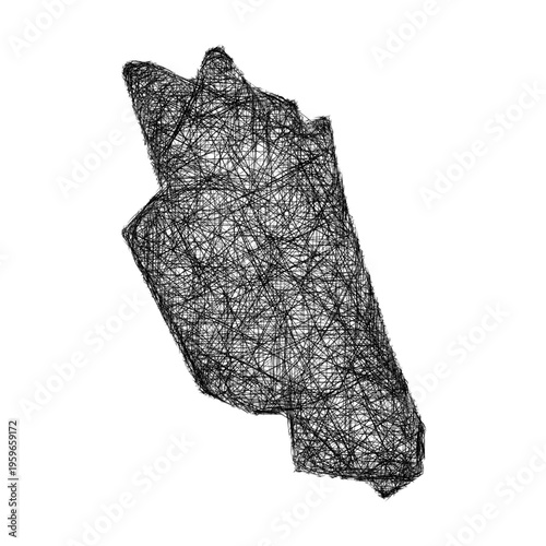 Sketch Merthyr Tydfil outline map design