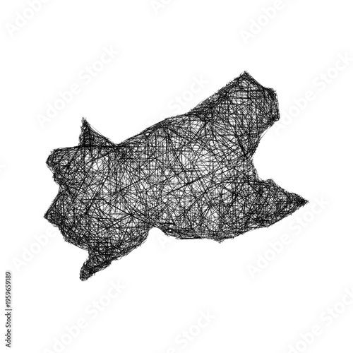 Sketch Newport outline map design