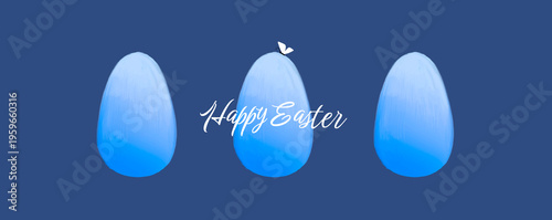 Easter banner. egg holiday illustration	