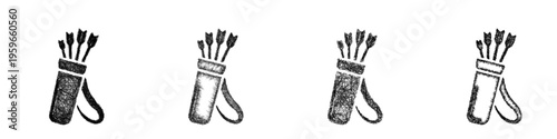 Sketch quiver icon design set