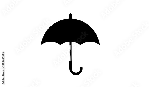 Flat umbrella icon vector simple weather protection symbol isolated design