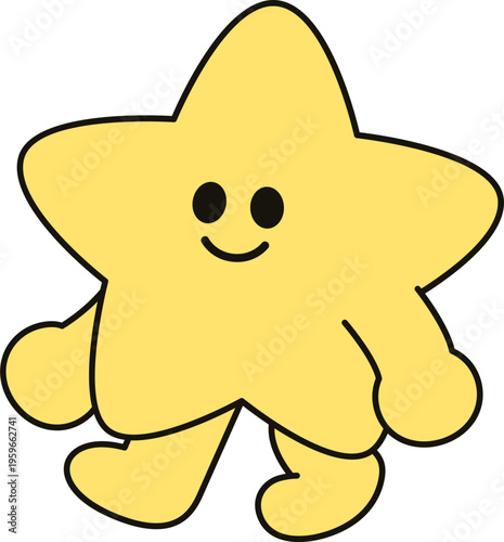 걷고있는 별 캐릭터