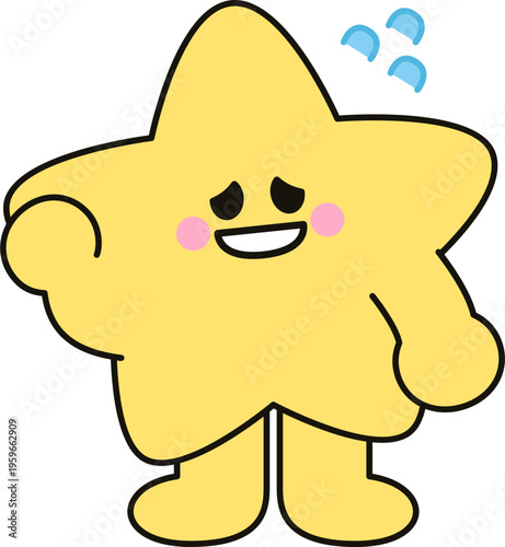 머쓱해하는 별 캐릭터