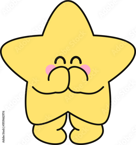 수줍어하는 별 캐릭터