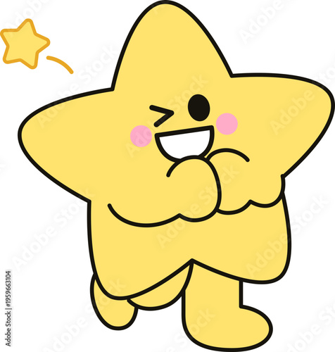 윙크하는 별 캐릭터