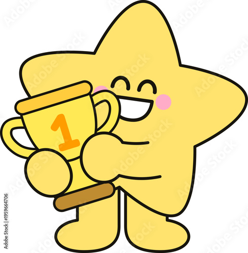 1등 트로피 별 캐릭터