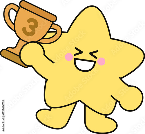 3등 트로피 별 캐릭터