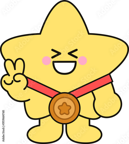 동메달 브이하는 별 캐릭터