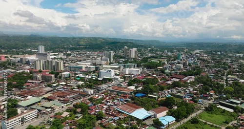 Wallpaper Mural City of Cagayan de Oro with modern buildings and resident area. Northern Mindanao, Philippines. Torontodigital.ca