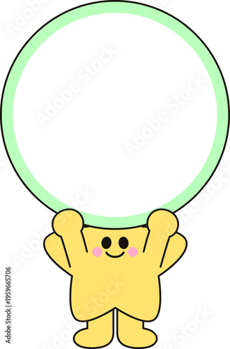 원모양 메시지 보드 별 캐릭터