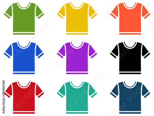 T-Shirt Emoji Icon Illustration – Clothing Vector Emoticon Design for Apparel Graphics Stock Vector