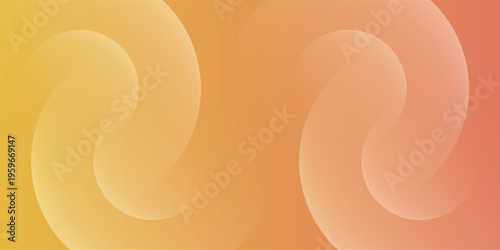 Abstract background with radiant warm gradient yellow coral fluid vortex