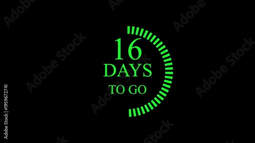 32 days to go, 32 days count animation, 32 days in a month, 32 days left count time display with numbers. business, sale, promotion concept. number of days left until special events, sale 4k video