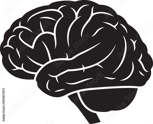 Creative Idea Spark Brain Silhouette