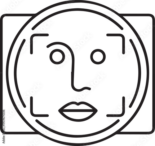 Minimalist black and white biometric face recognition