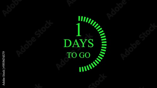 2 days to go, 2 days count animation, 2 days in a month, 2 days left count time display with numbers. business, sale, promotion concept. number of days left until special events, sale 4k video