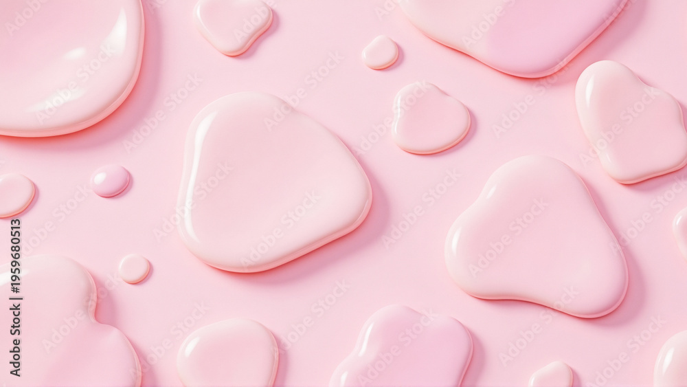 custom made wallpaper toronto digitalSoft Pastel Pink Liquid Drops and Puddles on Monochromatic Background
