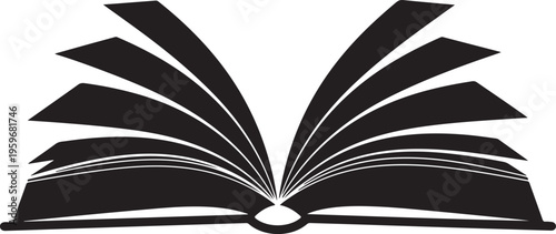 Knowledge Expansion Open Book Silhouette