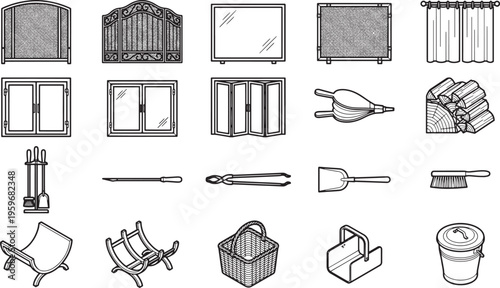 A collection of vintage and antique home decor elements.