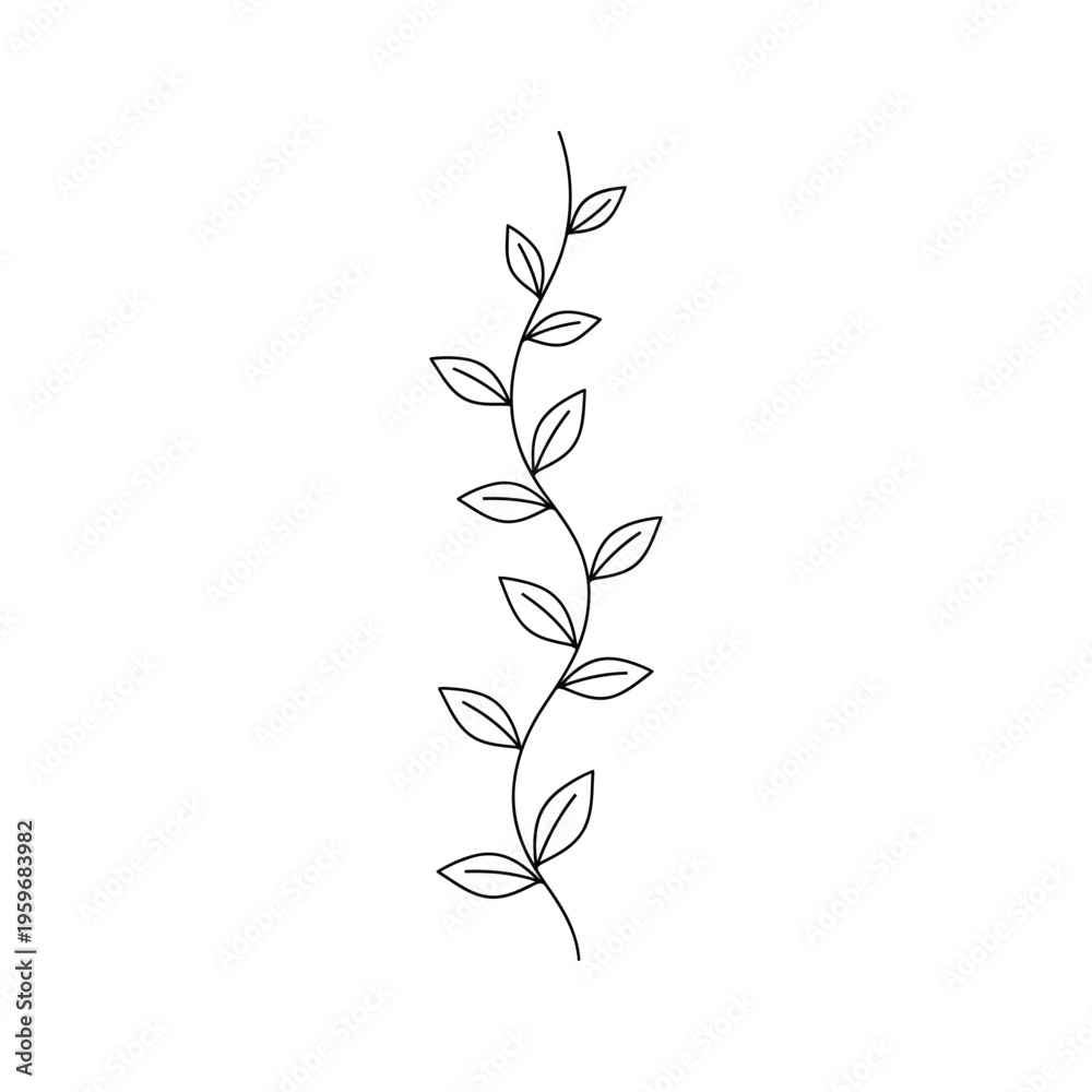 Obraz premium Vine Leaves Border Decorative Element Commercial