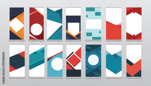 A collection of roll up banner designs