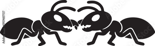 Ants minimal line icon Icon – Vector Illustration