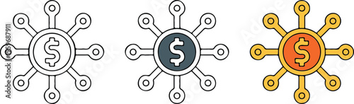 Professional masquerade mask icon set featuring festive carnival party and mystery ball symbols in minimalist line art and flat styles