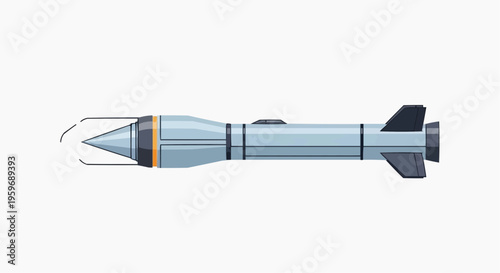 A detailed illustration of a missile.