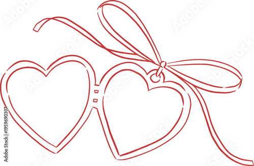 heart locket with ribbon