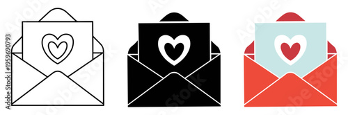 email message notification icon set