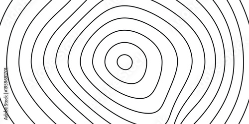Concentric contour lines forming an abstract pattern minimalist topographic map background simple graphic design element