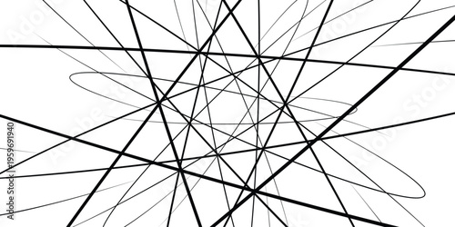 Abstract chaotic lines and curves a complex geometric pattern for modern backgrounds and design elements isolated on white
