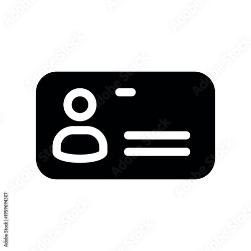 Official Business Employee ID Card Illustration Vector