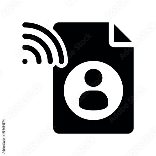 Digital Verification ID Document Sending Wireless Signal