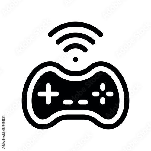 Smart Connectivity Gamepad Graphic Vector Silhouette