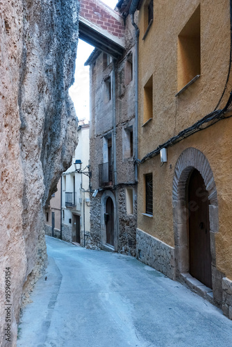 A street of Margalef. Tarragona Province, Spain.