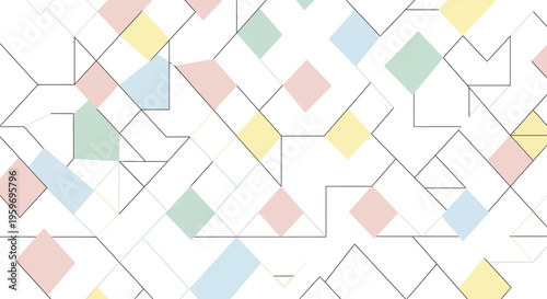 Colorful geometric shapes pattern design.