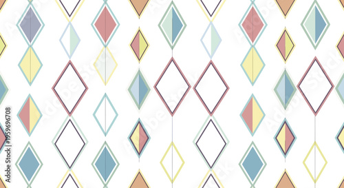 Colorful Diamond Shapes Pattern Design.