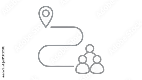 People Team Location Map Icon