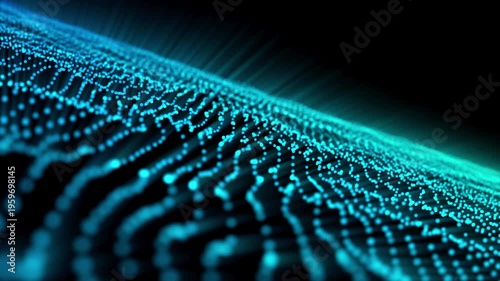 Animated dots of different sizes in space