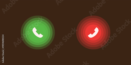 Phone call icon set collection vector