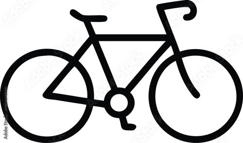 A sleek black bicycle with minimalist design and thin tires