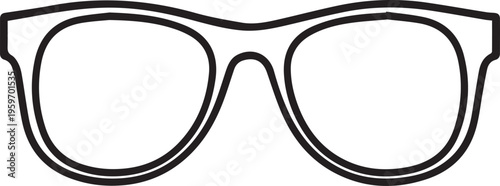 A sleek, minimalist illustration showcases a pair of stylish sunglasses. the essence of cool confidence.