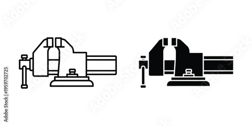 Comparison of open and closed bench vise designs in a workshop setting