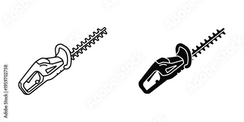 Comparison of two different types of hedge trimmer blades in use