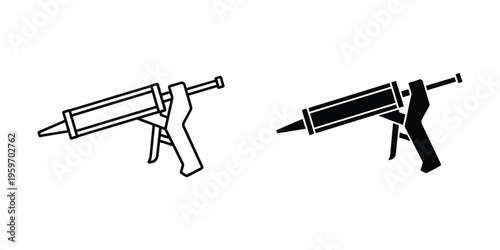 Comparison of two different caulk gun designs for construction and repair work