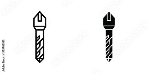 Comparison of two different types of drill bits used for various drilling tasks