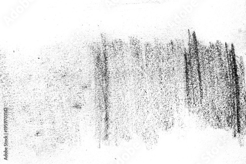 Foto Abstract graphite texture on paper with grain, particles and vertical streaks, ideal for overlay and background design, isolated on transparent background